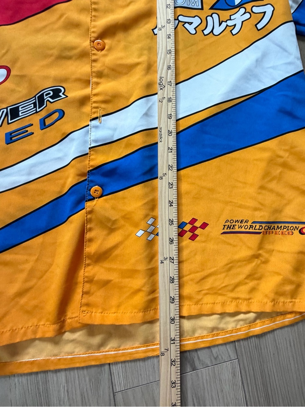 BARE Fox Speed Racing Cup Collection Mens Button Down Orange Shirt L - Picture 5 of 5